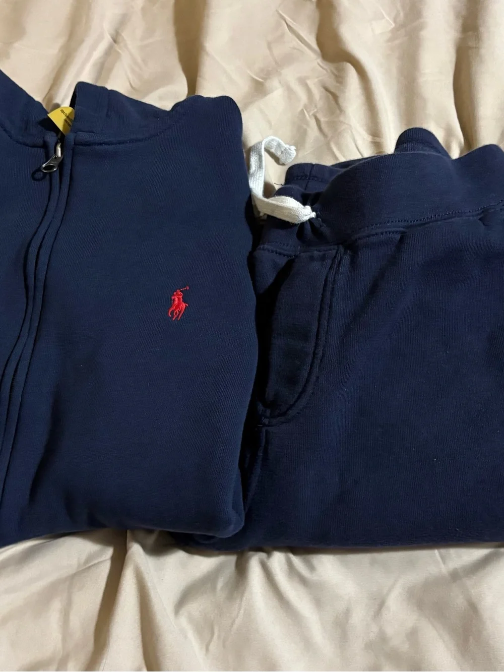 Polo Ralph Lauren Boys Navy Fleece Hoodie Jogger Sweat Set Size L 14-16
